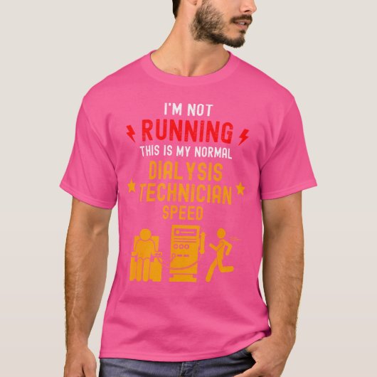 透析技術者おもしろい引用文走腎症 Tシャツ (正面)