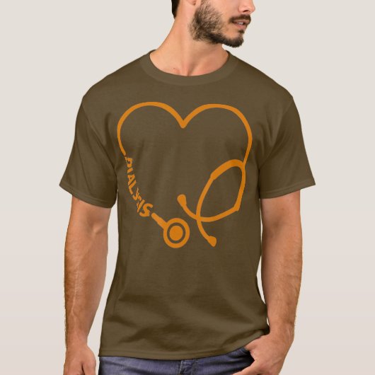 透析技術者がハートを表示クール Tシャツ (正面)