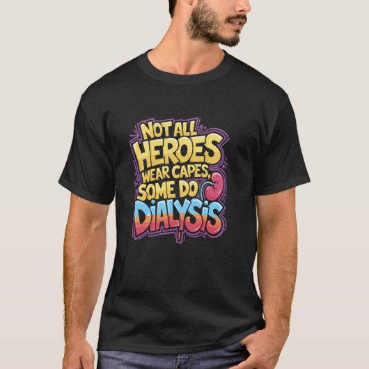 透析技術者のための腎臓透析看護師デザイン Tシャツ (正面)