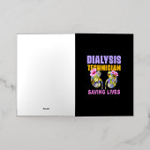 透析技術者のギフト – 腎科医のシャツ 箔グリーティングカード (外側レイダウン)