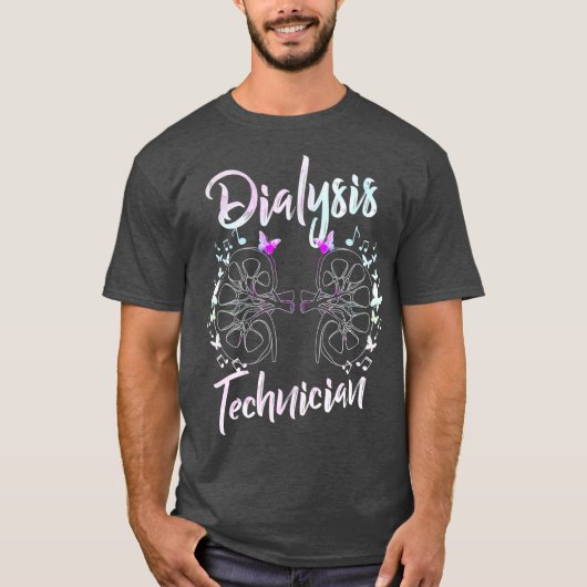 透析技術者の健全腎臓学の技術 Tシャツ (正面)