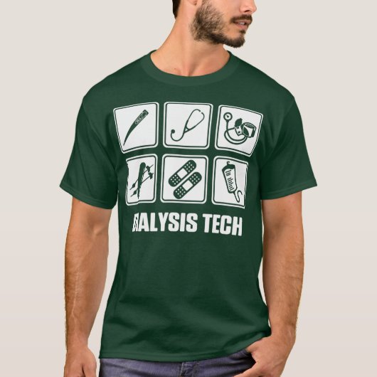 透析技術者の技術職の腎臓学の技術 Tシャツ (正面)