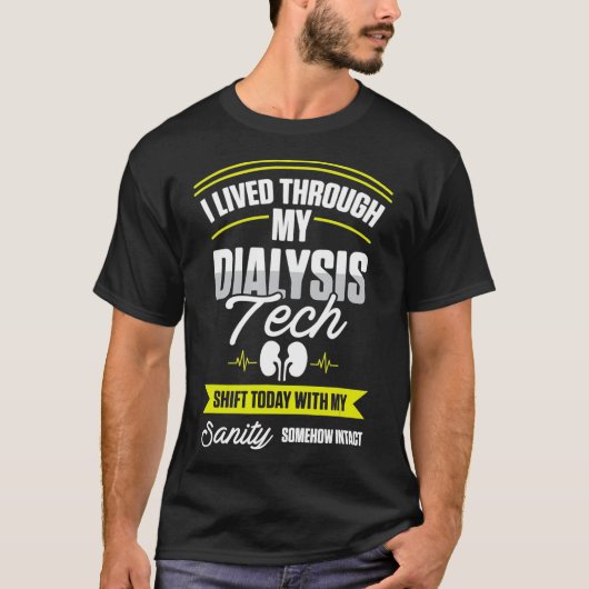 透析技術者は腎臓学を生き抜いた Tシャツ (正面)