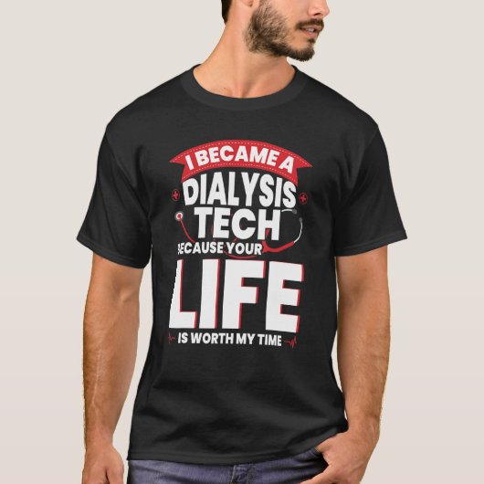 透析技術者アクセサリ技術腎臓学1 Tシャツ (正面)