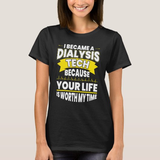 透析技術者アクセサリ技術腎臓学8 Tシャツ (正面)
