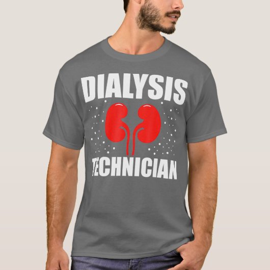 透析技術者ペア腎臓学テクノロジー Tシャツ (正面)