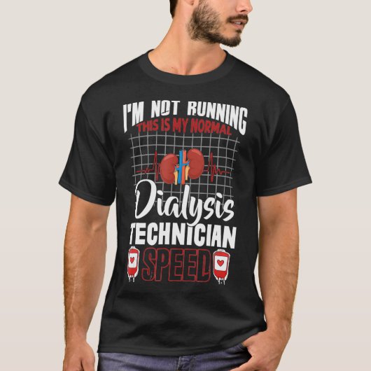 透析技術者ランニングの腎臓学の技術贈り物 Tシャツ (正面)
