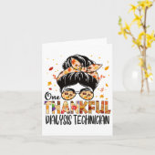 透析技術者ワンサンクスギビング秋 カード (黄色い花)