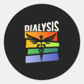 透析技術者医療カラフルナース ラウンドシール (正面)