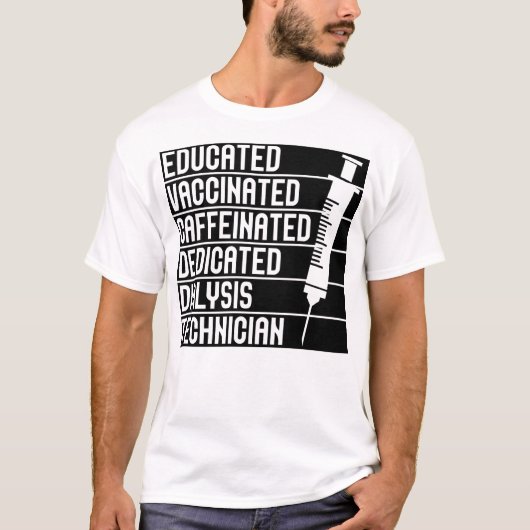 透析技術者引用文透析腎症 Tシャツ (正面)