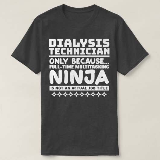 透析技術者忍者 Tシャツ (デザイン正面)