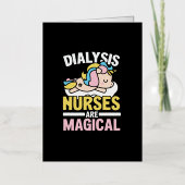 透析技術者腎腎臓学ナース 箔グリーティングカード (正面)