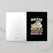 透析技術者腎腎臓学ナース 箔グリーティングカード (外側レイダウン)