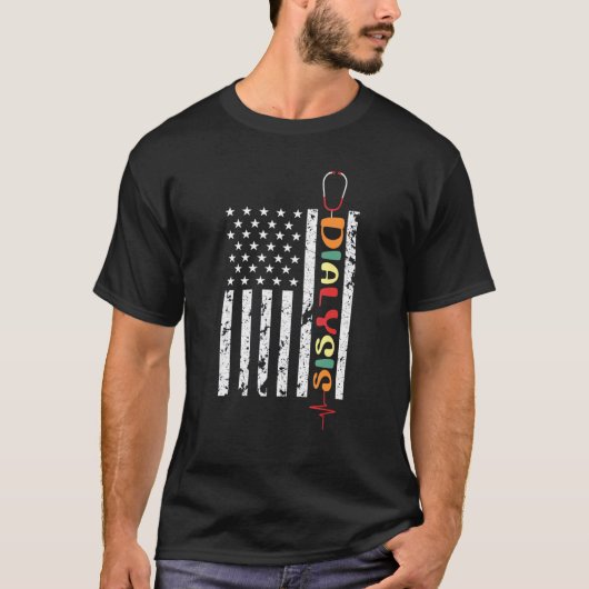 透析技術者腎臓透析ナース Tシャツ (正面)