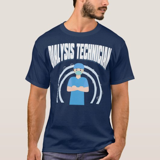 透析技術者 治療用腎臓技術者 Tシャツ (正面)