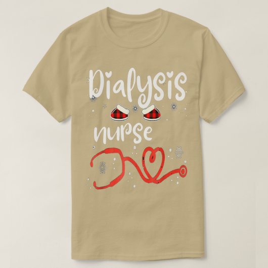 透析技術腎臓学ナースクリスマス202 Tシャツ (デザイン正面)
