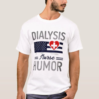 透析看護師ユーモア愛国USAフラッグギフト Tシャツ