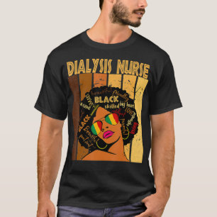 透析看護師 アフロ・アフリカ系アメリカ人 黒人歴史 Tシャツ