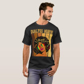 透析看護師 アフロ・アフリカ系アメリカ人 黒人歴史 Tシャツ (正面フル)