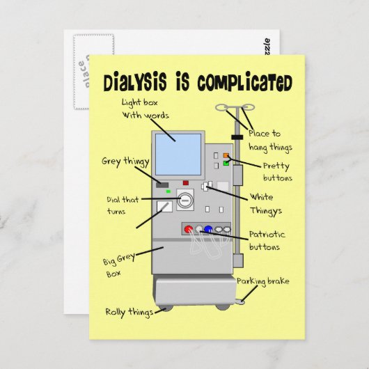 透析看護師/テクノロジー 面白いギフト ポストカード (正面/裏面)