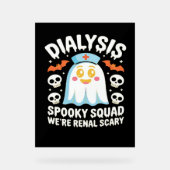 透析腎症ナースかわいいハロウィン不気味エス アクリルサイン (正面)