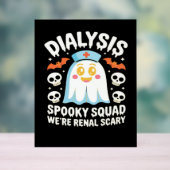 透析腎症ナースかわいいハロウィン不気味エス アクリルサイン (ニュートラル)