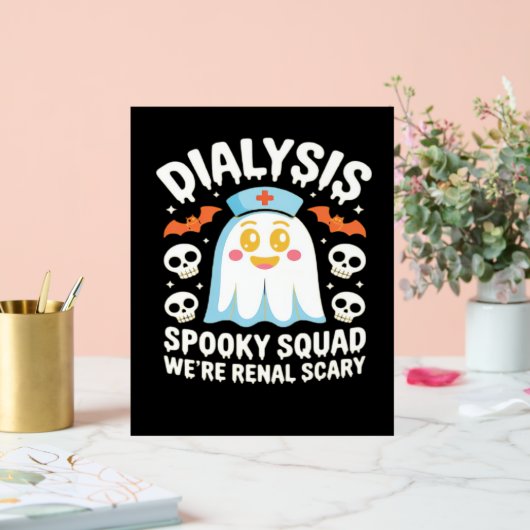 透析腎症ナースかわいいハロウィン不気味エス アクリルサイン (ウェディング)