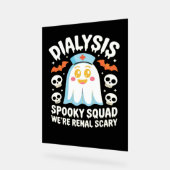 透析腎症ナースかわいいハロウィン不気味エス アクリルサイン (傾斜)