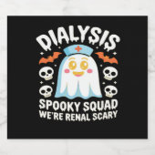 透析腎症ナースかわいいハロウィン不気味エス スパークリングワインラベル (シングルラベル)