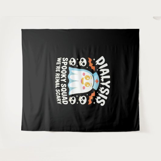 透析腎症ナースかわいいハロウィン不気味エス タペストリー (正面(横))