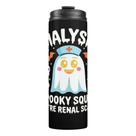 透析腎症ナースかわいいハロウィン不気味エス タンブラー (正面)