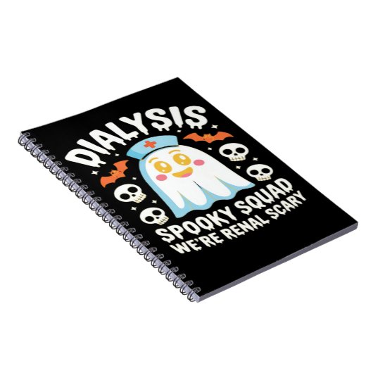 透析腎症ナースかわいいハロウィン不気味エス ノートブック (右側)