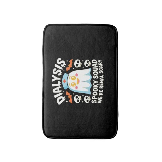 透析腎症ナースかわいいハロウィン不気味エス バスマット (正面縦)