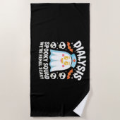 透析腎症ナースかわいいハロウィン不気味エス ビーチタオル (正面)