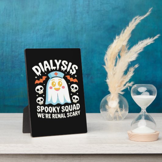 透析腎症ナースかわいいハロウィン不気味エス フォトプラーク (側面)