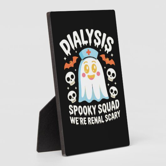 透析腎症ナースかわいいハロウィン不気味エス フォトプラーク (側面)