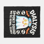 透析腎症ナースかわいいハロウィン不気味エス フリースブランケット (正面(横))