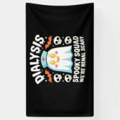 透析腎症ナースかわいいハロウィン不気味エス 横断幕 (縦)