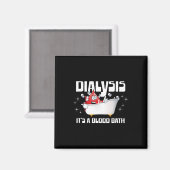 透析血液浴透析患者おもしろいだ マグネット (正面/裏面)