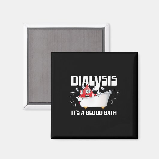 透析血液浴透析患者おもしろいだ マグネット (正面/裏面)