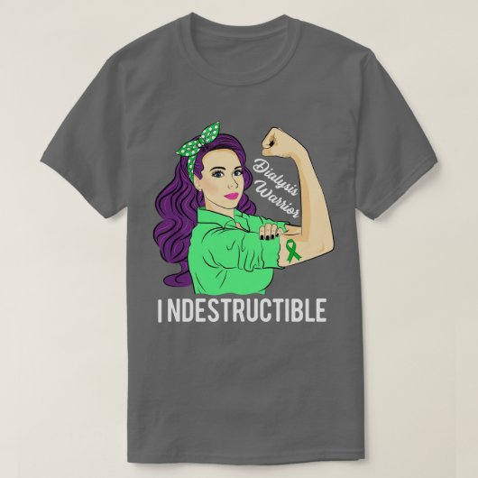 透析認識度腎臓移植ウォリアーズIndes Tシャツ (デザイン正面)