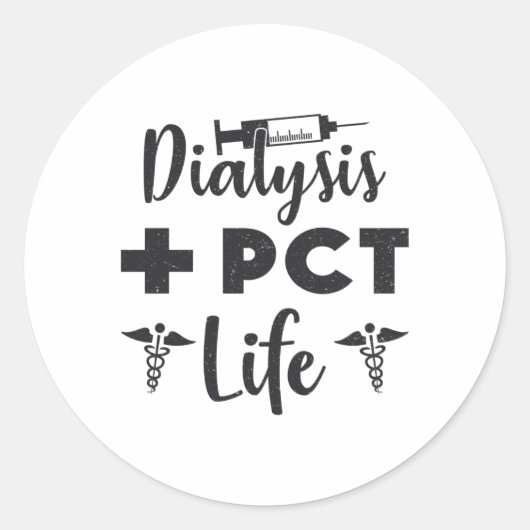 透析+ PCT生命透析技術者看護 ラウンドシール (正面)
