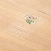 透澄ん明モダンの野結婚花 アクリル招待状 (レイダウン)