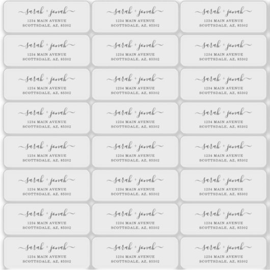 透澄ん明結婚差出人住所ラベル シール (正面)