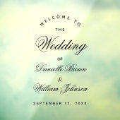 透結婚明の歓迎エレガント書 ウィンドウサイン (シート3)