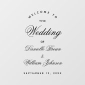 透結婚明の歓迎エレガント書 ウィンドウサイン (シート)