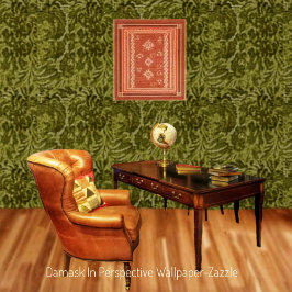 透視下でのダマスク 壁紙