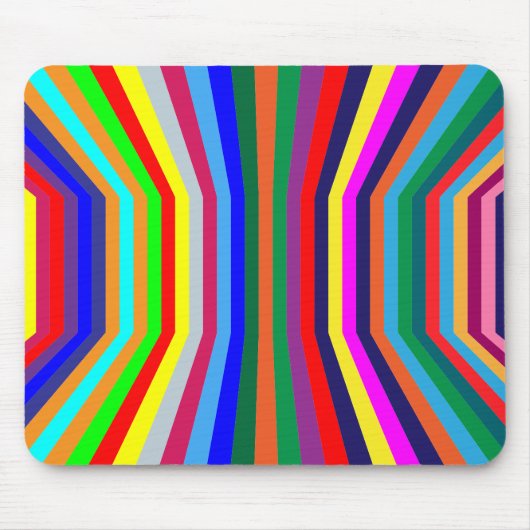 透視図カラフルの垂直ストライプ方向 マウスパッド (正面)