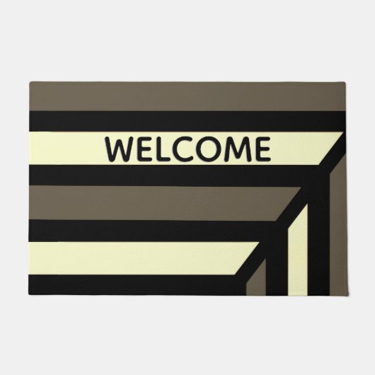 透視図モダンストライプ ドアマット (正面)