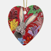 透視型セラミックハートオーナメント セラミックオーナメント (左)